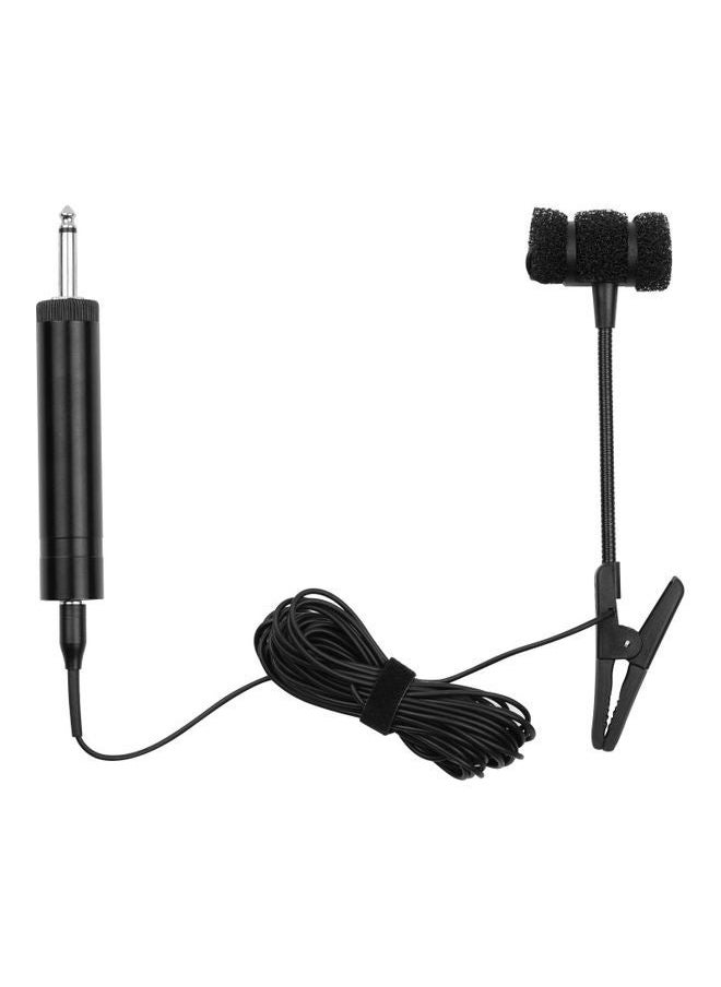 NIBEMINENT - Wired Saxophone Microphone Clip-on Musical Instrument Condenser Mic 3.5mm Plug with 6.35mm Conversion - Image 1