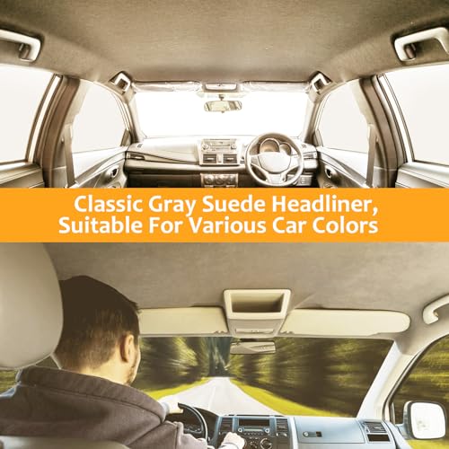 Wilaly Suede Headliner Fabric with Foam Backing Material - Automotive/Home Micro-Suede Headliner Flame Retardant Fabric for Car Replacement/Repair/DIY (Beige 36 * 60 Inch) - Image 5