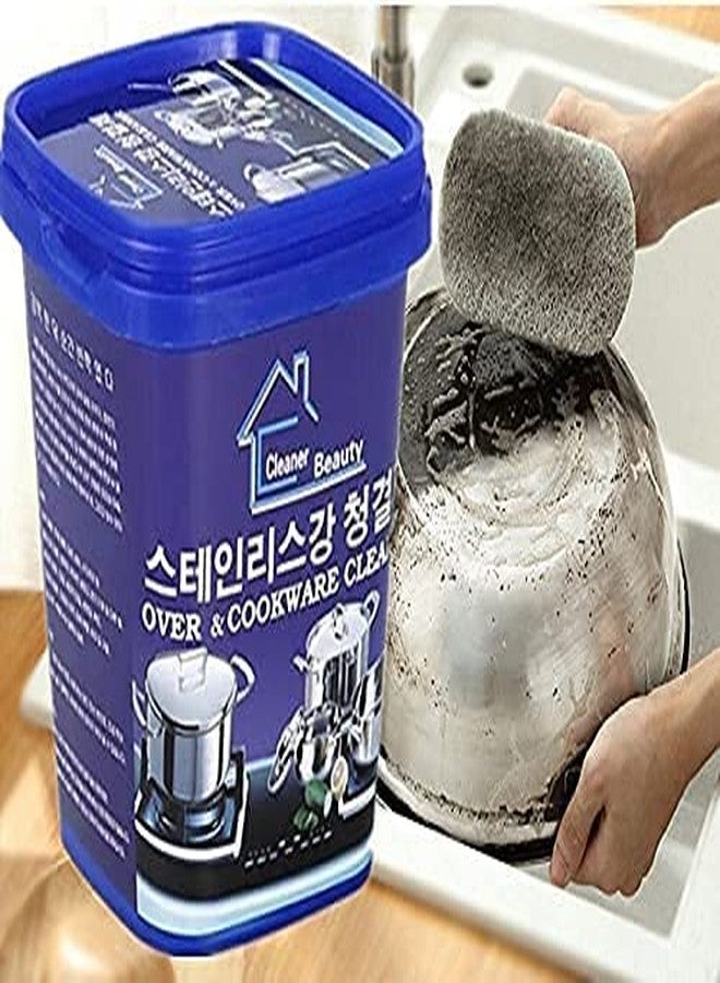 Lexazo Quickly Cleans Cookware Surfaces |Oven & Cookware Cleaner Stainless Steel Cleaning Paste Remove Stains from Pots Pans Multi-Purpose Cleaner & Polish Removes Household Clean - Image 2