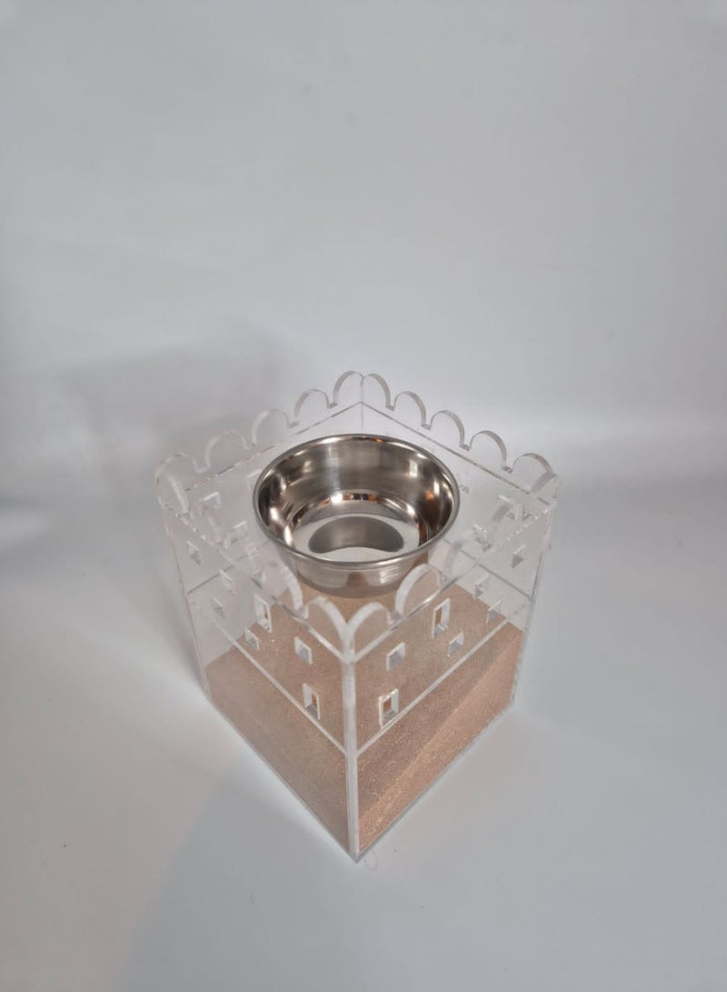 باشن ديستريكت مدخن مصنوع من الأكريلك على شكل مبنى تراثي قديم - Image 2