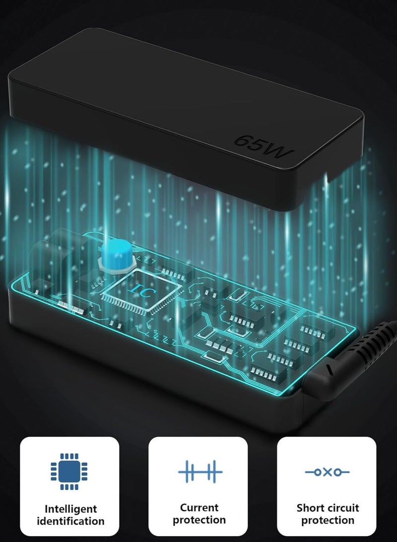 Terabyte 65W  USB C Type C Laptop Replacement Charger Power Supply Replacement Adapter for MacBook ASUS ZenBook for Lenovo Dell Xiaomi Air HP Sony Power 20V 3.25A - Image 4