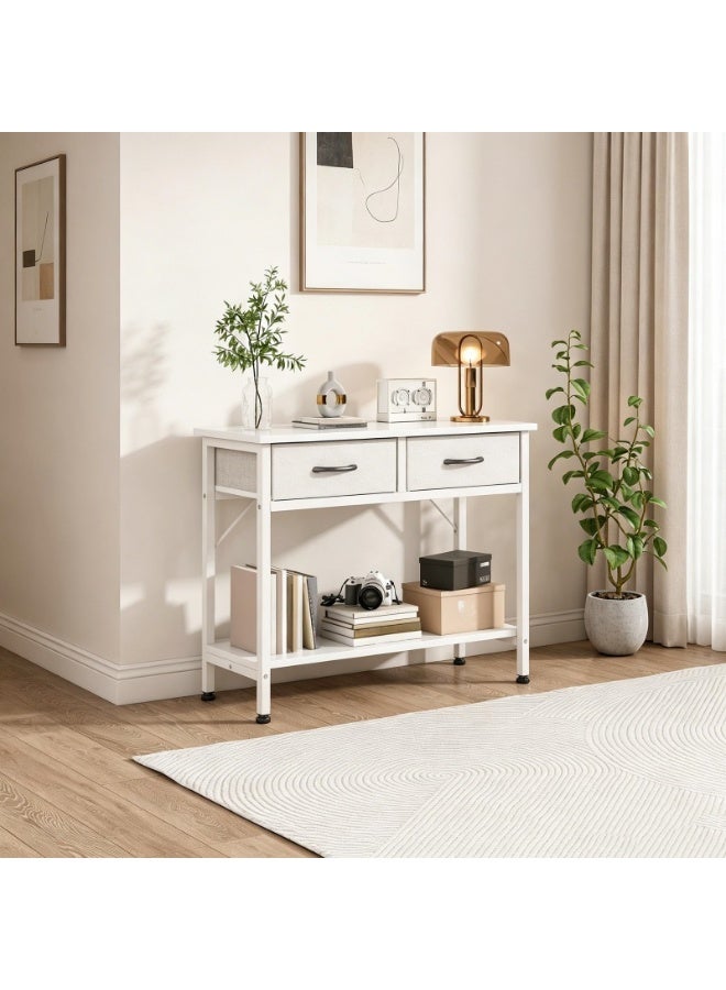NEWLAN Console Tables for Living Room, Entryway Table with 2 drawers, Easy to Clean, Long Behind Couch Table for Hallway Bedroom. 75*85*35cm - Image 1