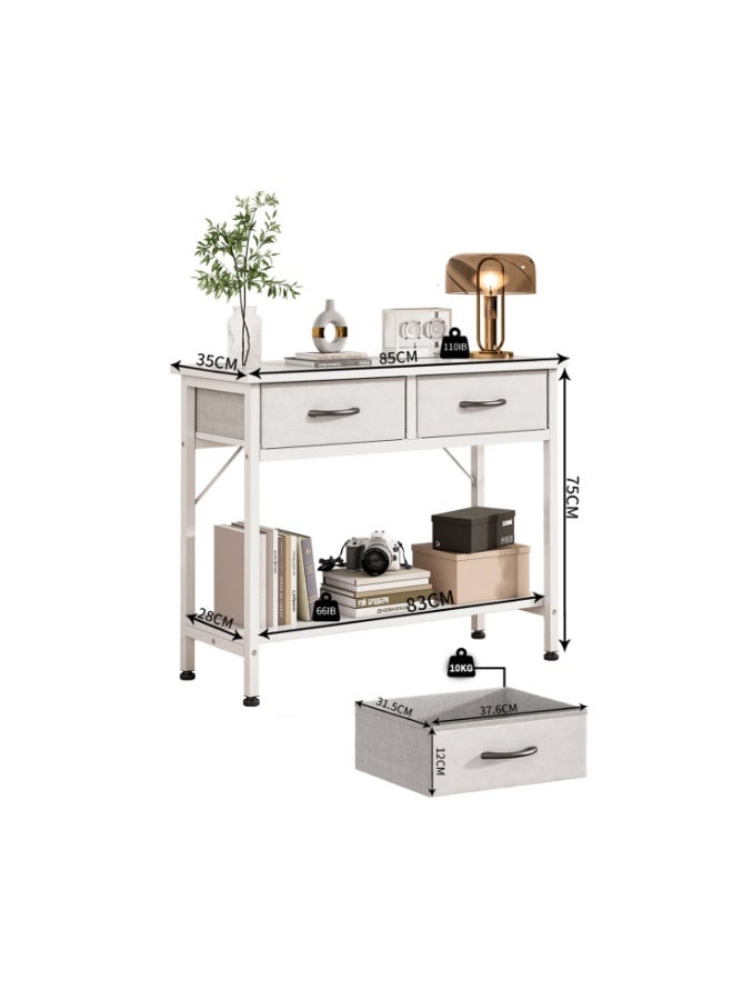 NEWLAN Console Tables for Living Room, Entryway Table with 2 drawers, Easy to Clean, Long Behind Couch Table for Hallway Bedroom. 75*85*35cm - Image 3