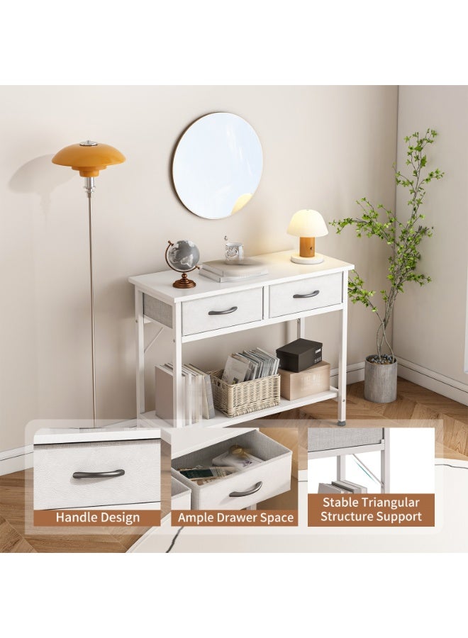 NEWLAN Console Tables for Living Room, Entryway Table with 2 drawers, Easy to Clean, Long Behind Couch Table for Hallway Bedroom. 75*85*35cm - Image 4