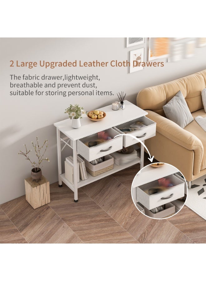 NEWLAN Console Tables for Living Room, Entryway Table with 2 drawers, Easy to Clean, Long Behind Couch Table for Hallway Bedroom. 75*85*35cm - Image 5