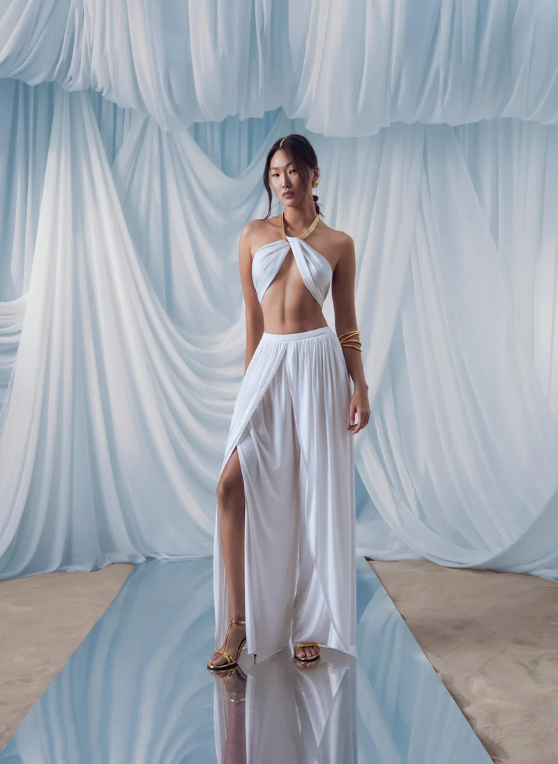 Lichi Loose-fitting trousers with gathers at the waist