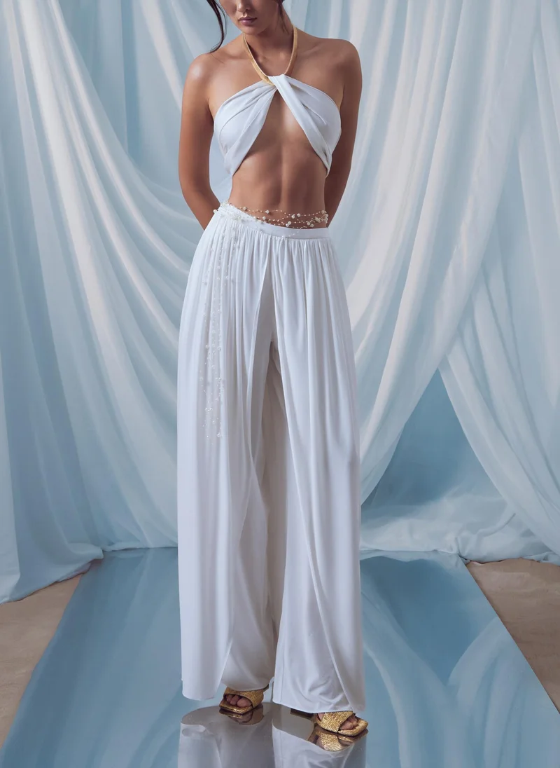Lichi  Loose-fitting trousers with gathers at the waist for Women | Best Price UAE