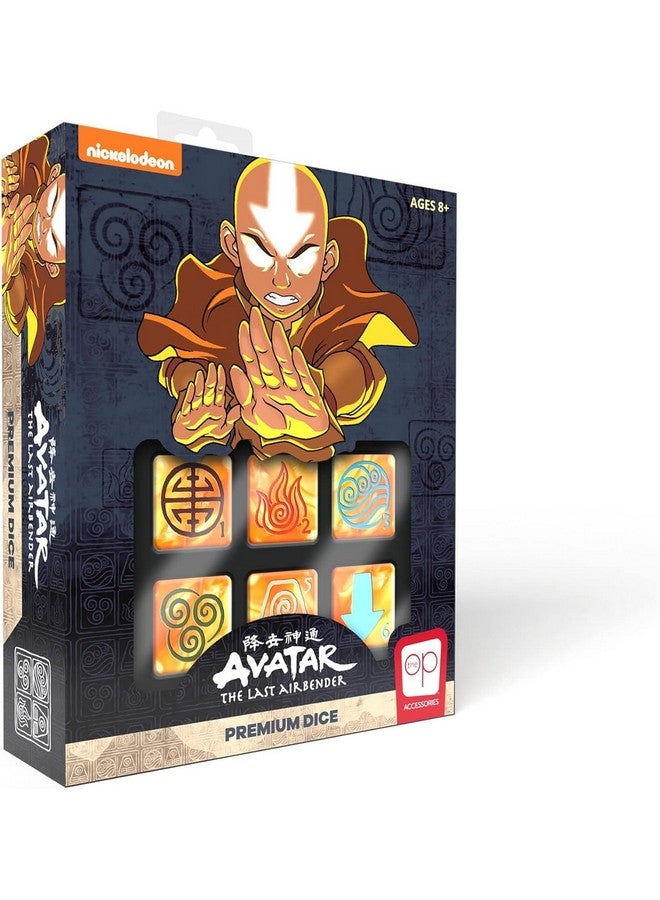 USAopoly Avatar The Last Airbender Premium Dice Set | Collectible d6 with Custom Tin Case | Officially Licensed 6-Sided Dice - Image 2