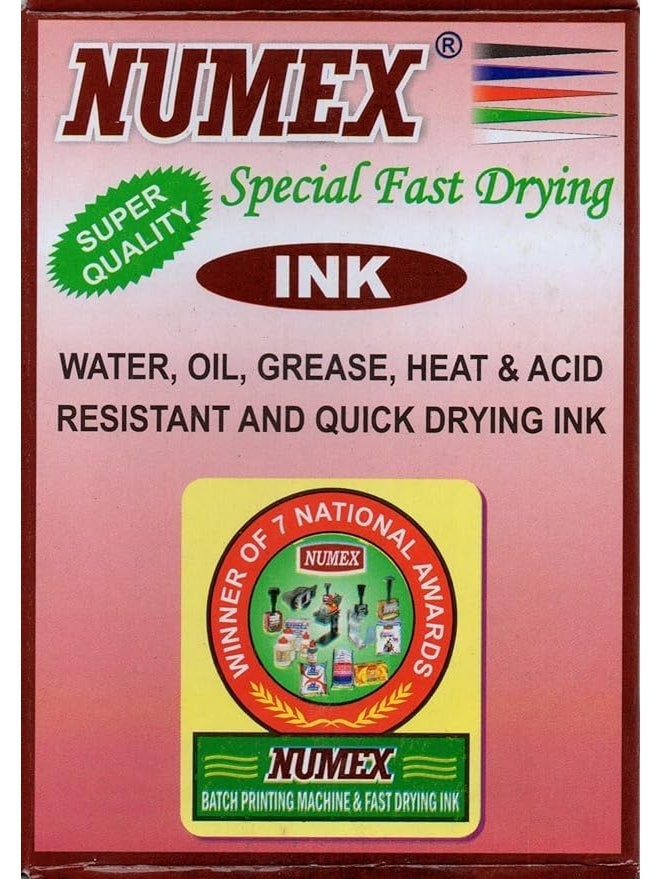 Numex Permanent Ink Stamp Fast Drying Ink Dry Ink (Violet-Blue)