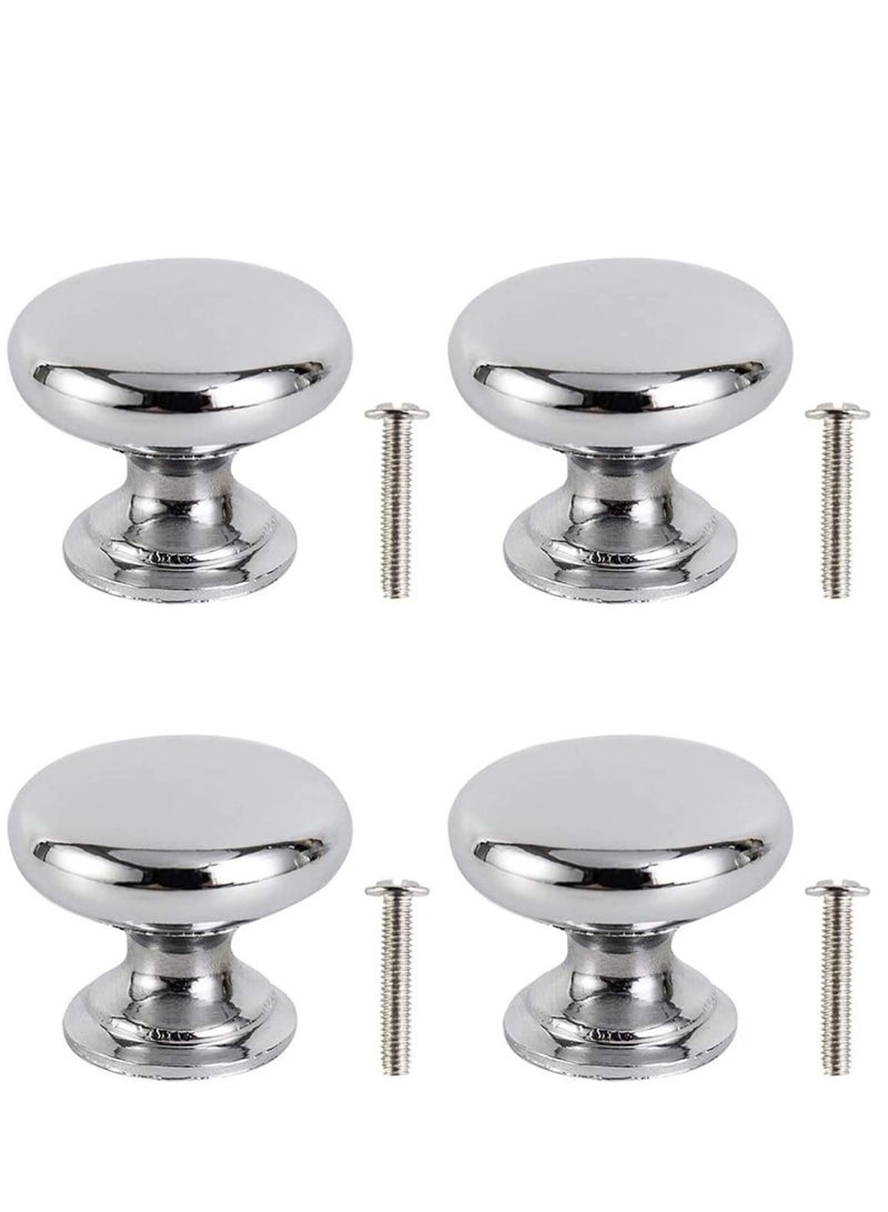 SYOSI Round Cabinet Knob Stainless Furniture Pull Handle Simple  Sturdy Knob Diameter 25 mm 4 Pack for Kitchen Cupboard Door Bedroom Dresser Drawer Bathroom Wardrobe Hardware  - Image 2