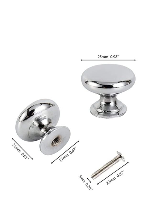 SYOSI Round Cabinet Knob Stainless Furniture Pull Handle Simple  Sturdy Knob Diameter 25 mm 4 Pack for Kitchen Cupboard Door Bedroom Dresser Drawer Bathroom Wardrobe Hardware  - Image 4