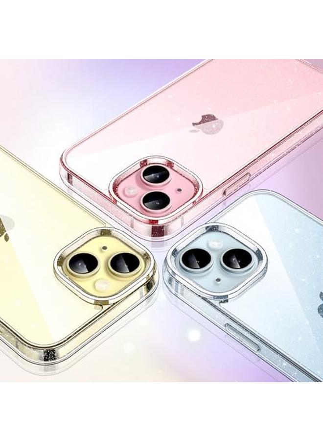 Jetech Glitter Case For Iphone 15 6.1 Inch Bling Sparkle Shockproof Phone Bumper Cover Cute Sparkly For Women And Girls Clear - Image 4