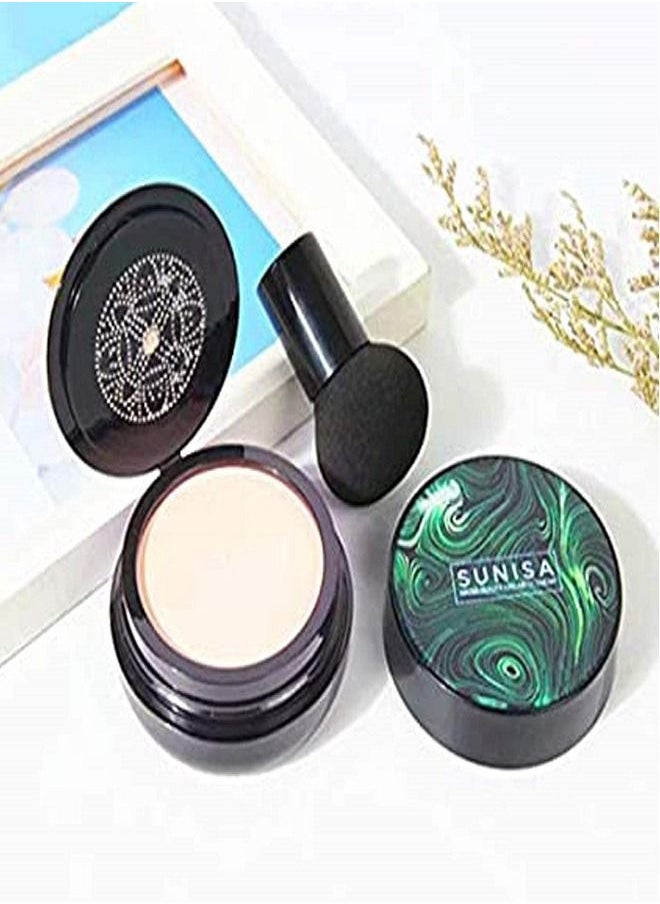 SUNISA - كريم أساس Sunisa Mushroom Head Air Cushion CC كريم أساس يدوم طويلاً لتغطية العيوب، ويوحد لون البشرة، مناسب لجميع أنواع البشرة - Image 1