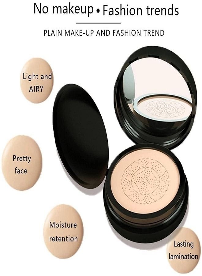 SUNISA - كريم أساس Sunisa Mushroom Head Air Cushion CC كريم أساس يدوم طويلاً لتغطية العيوب، ويوحد لون البشرة، مناسب لجميع أنواع البشرة - Image 1