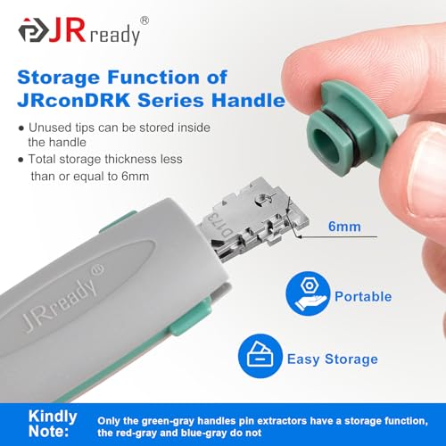 JRready JRconDRK00A20-02 Pin Removal Tool Kit, 20PCS Universal Automotive Computer Electrical Terminal Release Tool Set for Deutsch, AMP, TE, Molex, MCON 1.2, Harting Wain, Amphenol RT360 Connectors - Image 4