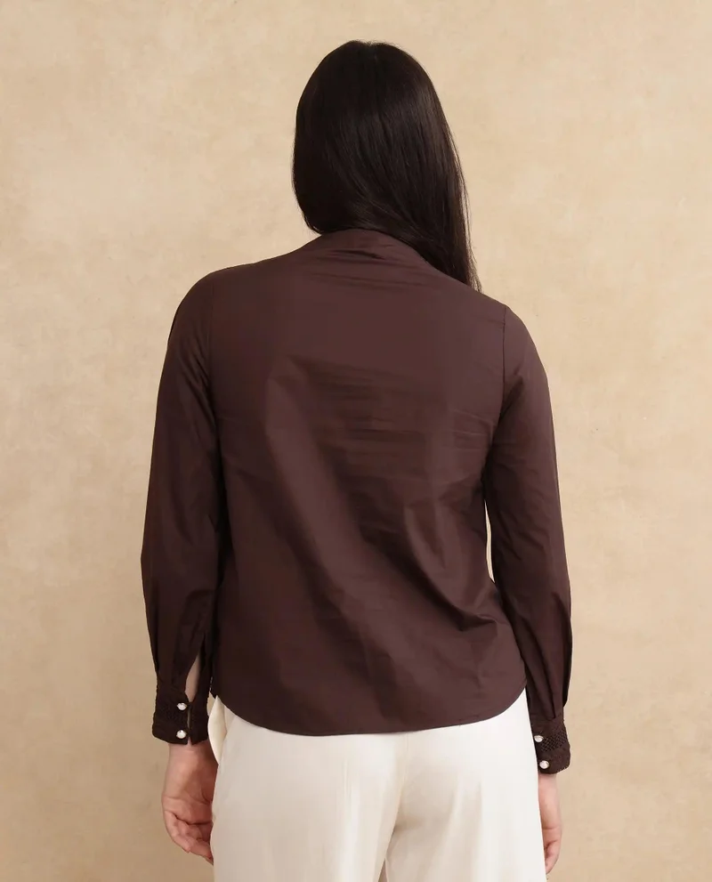 Rareism Women's High Neck Plain Top