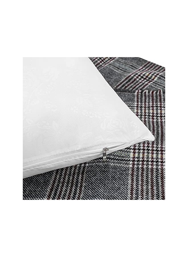 IAF طقم حشوة وسادة 55 × 55 لوسادتين مربعين مع غطاء قطن لتزيين اليورو حشوة داخلية 7D من الألياف المجوفة وسائد رمي للإدراج للكنبة / الأريكة / السرير / الديكور الداخلي / المكتب - Image 3