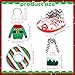 Cindeer 6 Pcs Christmas Doll Accessories Set Includes Clothes Sweater Ear Muffs Scarf Shoes Sleigh Snow Ring Set for 115 Inch DollRed Green Stripe - Image 4