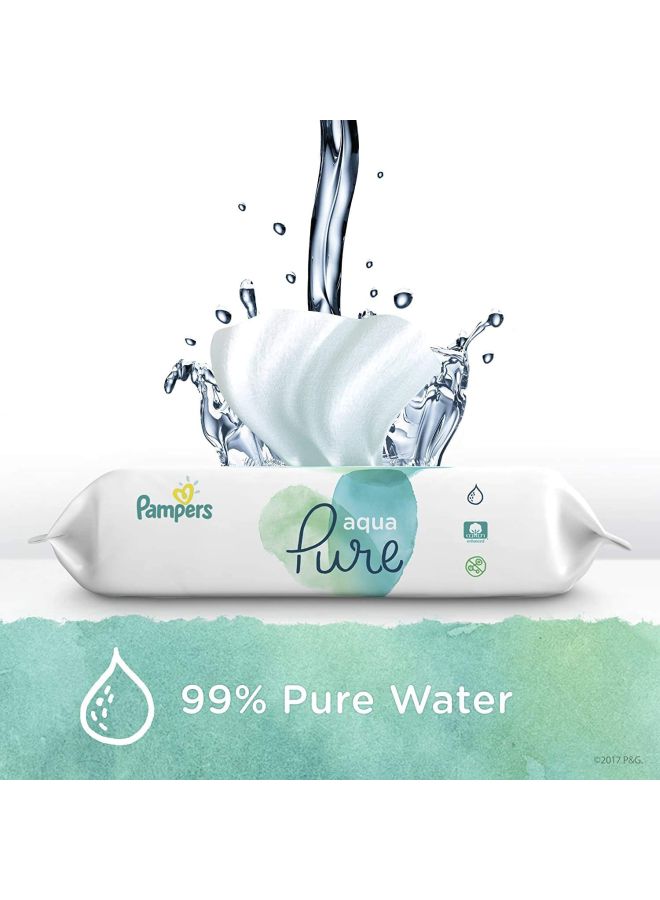 Pampers Aqua Pure Baby Wipes 12 Pop-Top Packs x 56 Wipes, 672 Count - Image 4