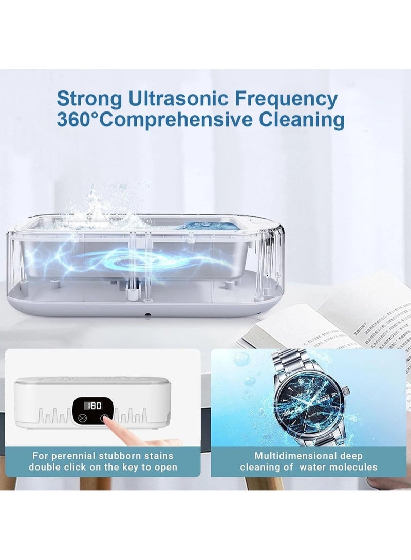 AROAQ Ultrasonic Glasses Cleaner for Jewelry Watches and Dentures High Frequency Vibration Cleaning Machine - Image 3