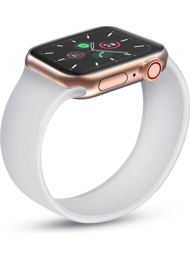 نيبمينينت سوار بديل بتصميم تراثي لساعة أبل سيريس 1/ 2/ 3/ 4/ 5/ 6/ 7/ SE مقاس 38-40-41 مم أبيض - Image 3