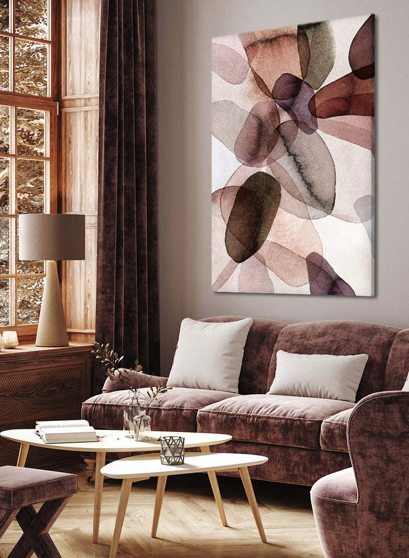 لوحة كانفاس على إطار خشبي بتصميم فن تجريدي - Image 1