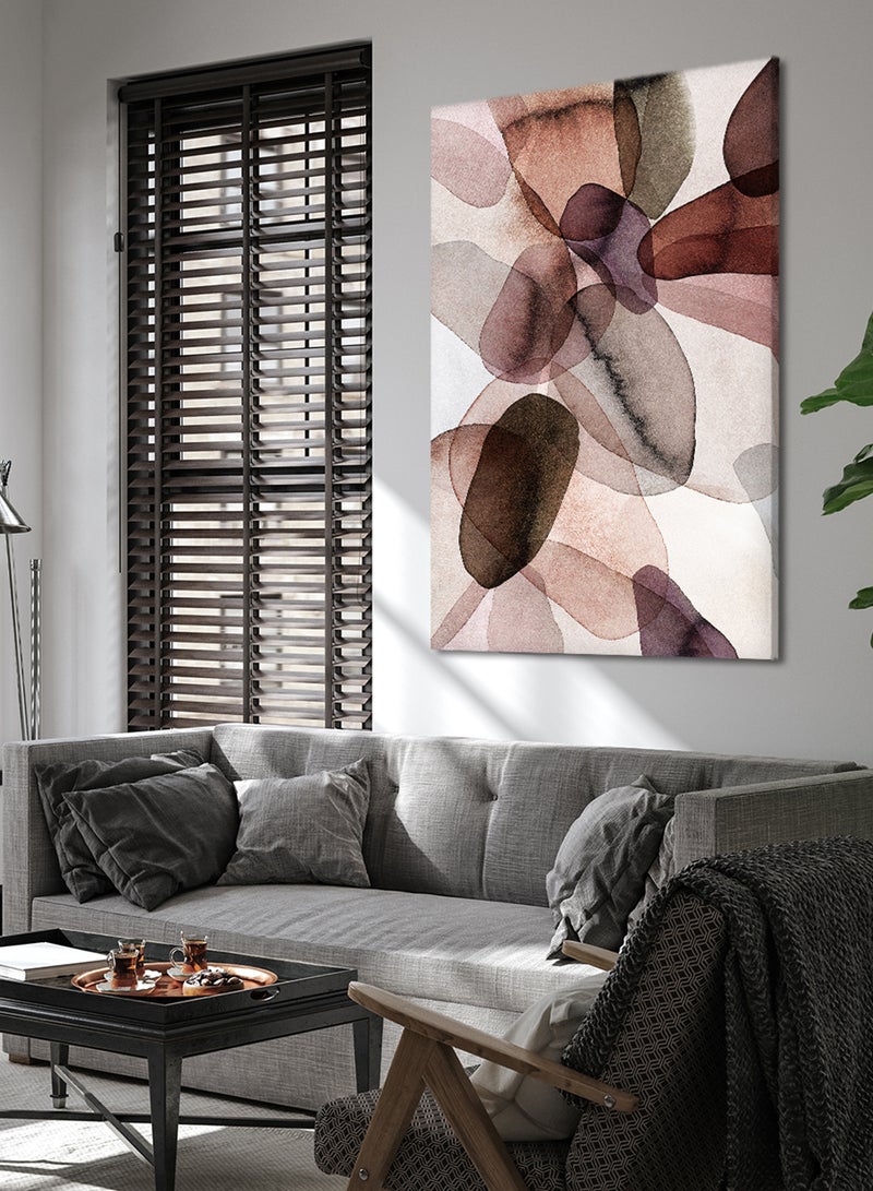 لوحة كانفاس على إطار خشبي بتصميم فن تجريدي - Image 3