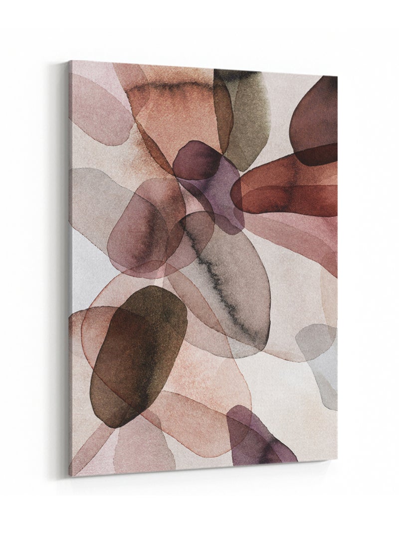 لوحة كانفاس على إطار خشبي بتصميم فن تجريدي - Image 4