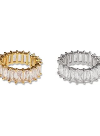 Stone Ring with Zirconia Crystals Open Rings Set Eternity Rectangle Women's Silver Stone Ring Classic Silver Jewellery Girl Ring Suitable for Birthday Gift 2Pcs Fashion Trend Exquisite Design Ring - pzsku/ZE1A87583F0517DA94B27Z/45/_/1697112034/db6b2c05-e36b-4163-bde2-772293da5ee0