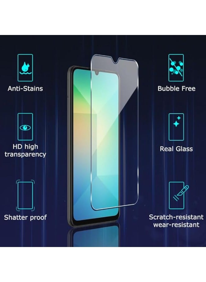 2 Pack Compatible with Samsung Galaxy A06 Screen Protector Glass, Premium 9H Hardness Anti-Scratch Bubble Free Tempered Glass Screen Protector  - Image 2