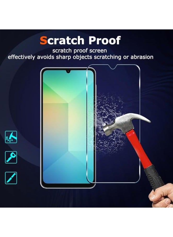 2 Pack Compatible with Samsung Galaxy A06 Screen Protector Glass, Premium 9H Hardness Anti-Scratch Bubble Free Tempered Glass Screen Protector  - Image 4
