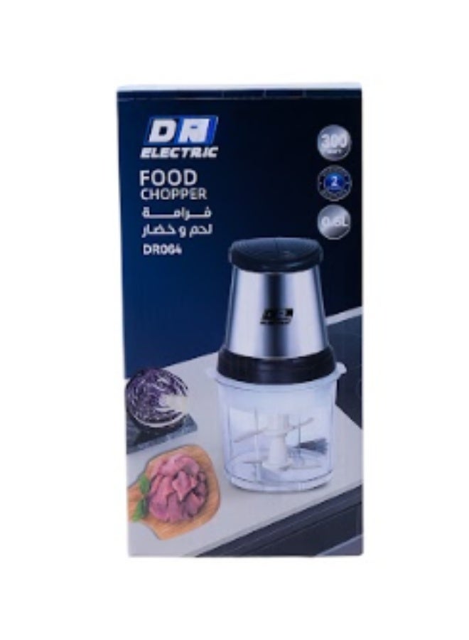 دكتور إلكتريك فرامة لحم وخضار كهربائية، 300 واط، 0.6 لتر، فرم اللحم والخضار، موديل DR064، ستانلس ستيل - Image 5