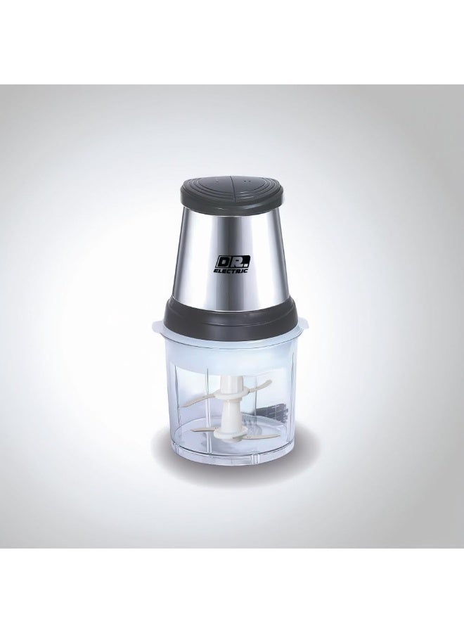 دكتور إلكتريك فرامة لحم وخضار كهربائية، 300 واط، 0.6 لتر، فرم اللحم والخضار، موديل DR064، ستانلس ستيل - Image 3