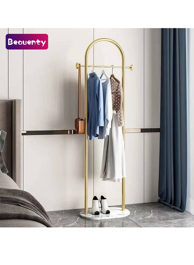 Beauenty Gold Metal Clothes Hanger Bedroom Hanging Rack Corner Shelf Organizer Living Room Home Furniture ﻿ - Image 1