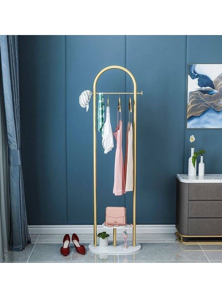 Beauenty Gold Metal Clothes Hanger Bedroom Hanging Rack Corner Shelf Organizer Living Room Home Furniture ﻿ - Image 4