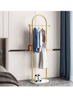Beauenty Gold Metal Clothes Hanger Bedroom Hanging Rack Corner Shelf Organizer Living Room Home Furniture ﻿  - Image 1