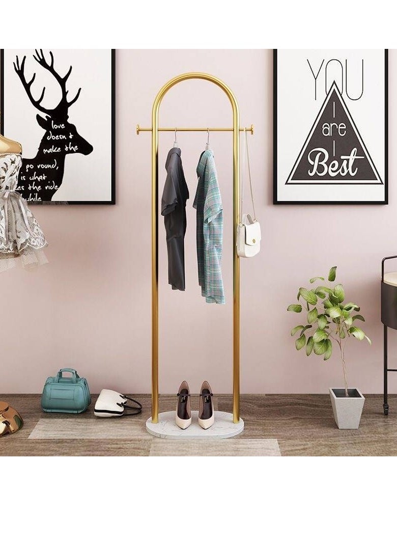 Beauenty Gold Metal Clothes Hanger Bedroom Hanging Rack Corner Shelf Organizer Living Room Home Furniture ﻿  - Image 2