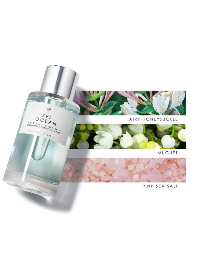 LE MONDE GOURMAND - Sel Océan Hair & Body Mist 3.4Oz (100Ml) Honeysuckle, Muguet And Pink Sea Salt Fragrance Notes - Image 1