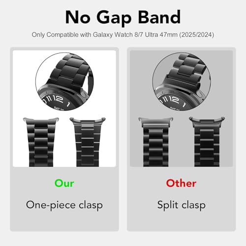SPGUARD Band Compatible with Samsung Galaxy Watch Ultra 47mm(2025/2024),Metal Stainless Steel Bands Strap Men Women,NOT for Galaxy Watch 8 7 6 5 4 Band 40mm 44mm 45mm/Watch 8 6 4 Classic 42mm 46mm 43mm 47mm - Image 2