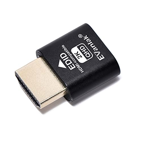 EVanlak HDMI Dummy Plug Headless Ghost Display Emulator Premium Aluminum PC（Fit Headless-1920x1080 New 3RD@60Hz）-1pack - Image 1