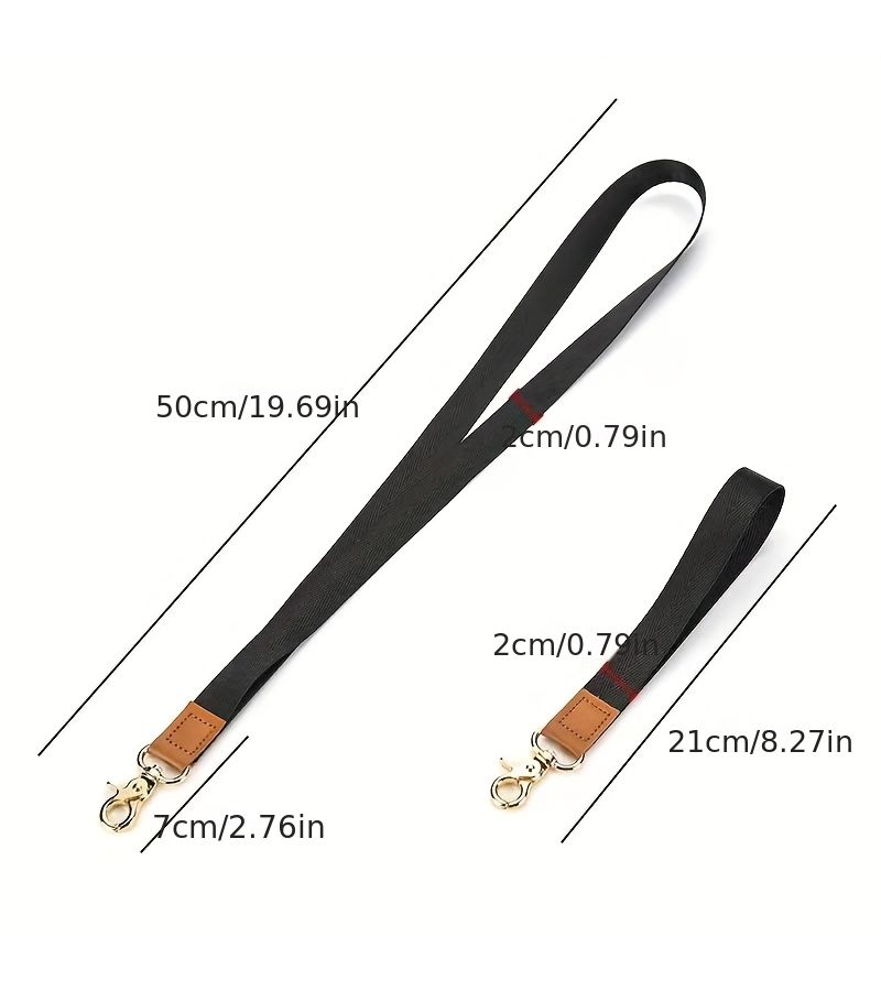 3 Pcs Black Short 8.27 Inch 2D 1 3 Lanyard Badge Holder - Image 2