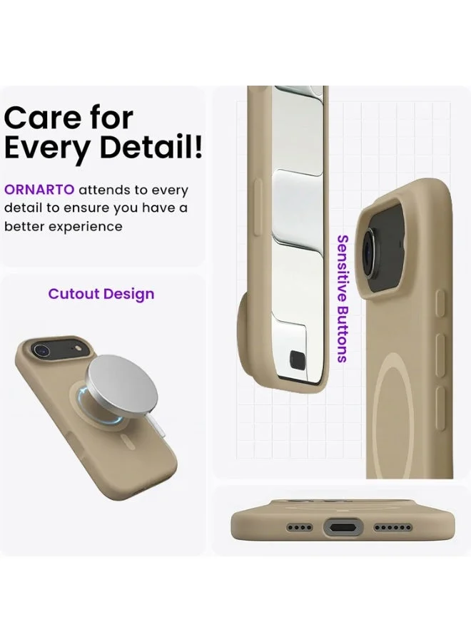 Mobcos Mobcos iPhone 17 Air Brown Elite Ring Mobcos iPhone 17 Air Brown Elite Ring Premium Silicone Magnetic Wireless Charging Case for iPhone | Silky Soft Touch | Military-Grade Shockproof Protection | Strong Magnetic Compatibility | Luxury Slim Cover  | Best Price UAE