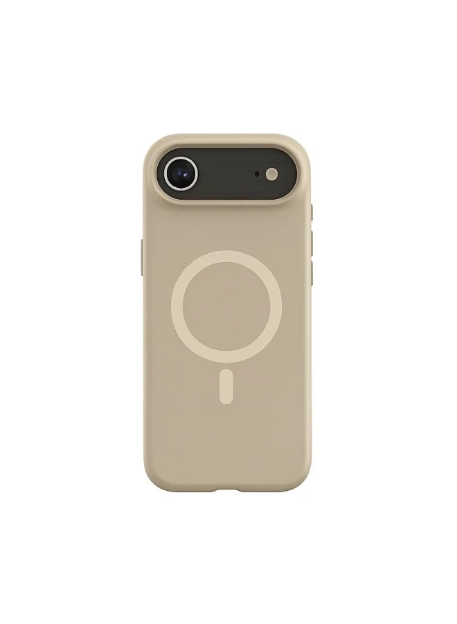 موبكوس جراب Mobcos iPhone 17 Air بني اللون، بتصميم Elite Ring، مصنوع من السيليكون الفاخر، مزود بخاصية الشحن اللاسلكي المغناطيسي | ملمس ناعم كالحرير | حماية فائقة ضد الصدمات بمعايير عسكرية | توافق مغناطيسي قوي | غطاء أنيق وفاخر