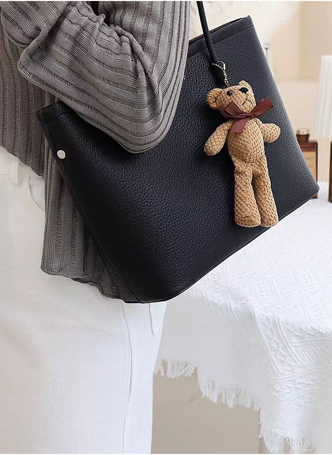 JCB CHIC Shoulder Bags for Women，PU Leather Tote Crossbody Bag Soft Large Capacity，Fashionable Travel Shoulder Bag  Tote Handbag  Weekender Bag Shopper Handbag Travel Purse(230 Black)  - Image 1