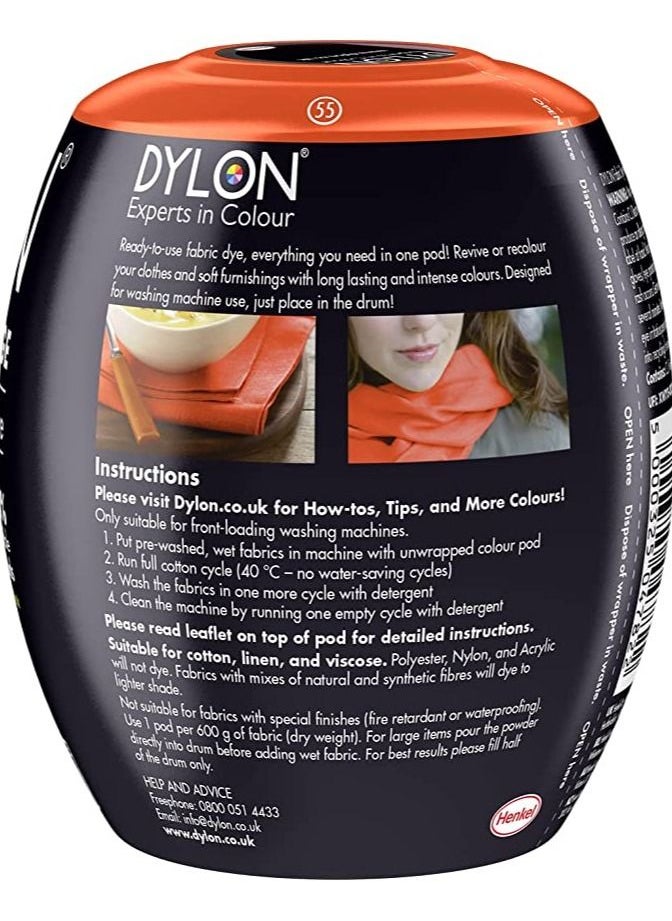 DYLON All In One Fabric Dye Pod Fresh Orange 350g  - Image 2