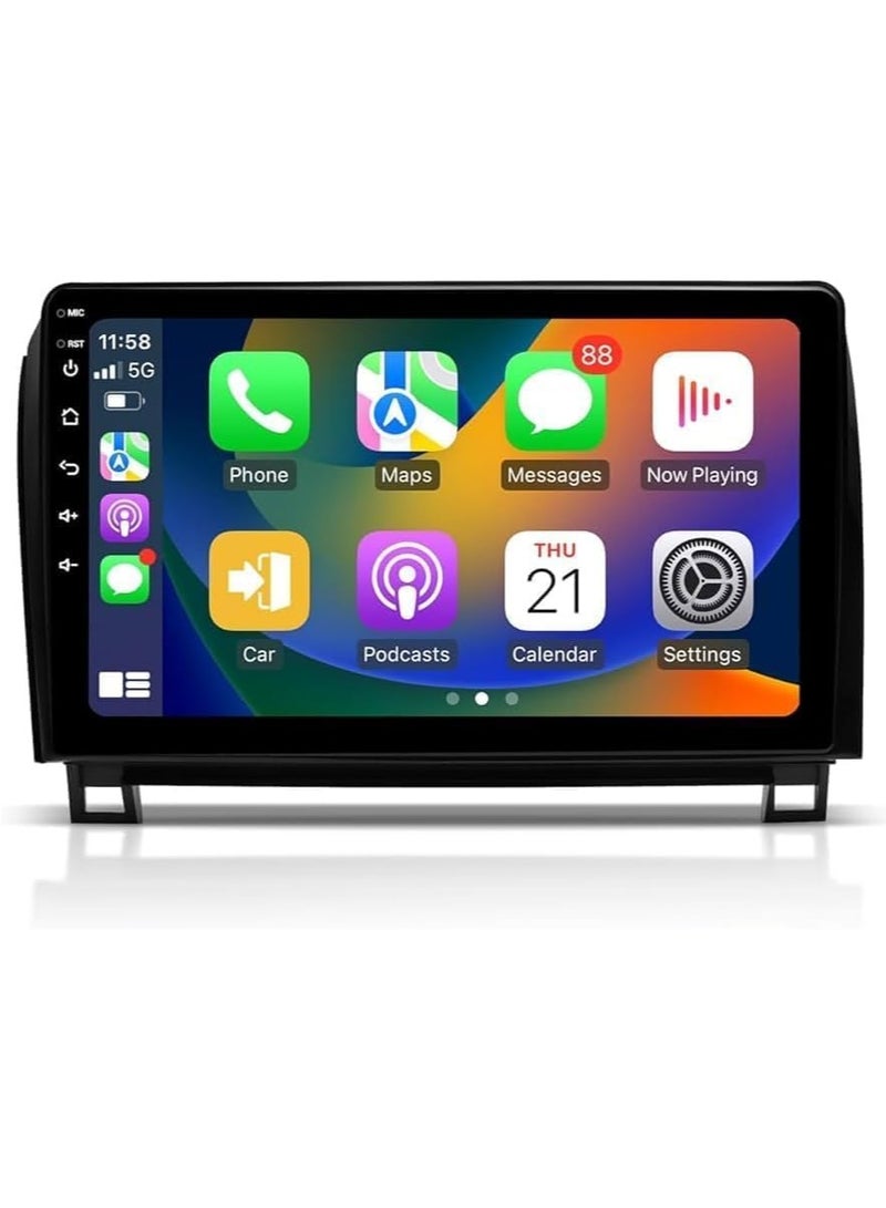 SHEZA STAR Android Car Stereo for Toyota Tundra 2007-2014 Toyota Sequoia 2008-2019 4GB RAM 32GB ROM Support Carplay, Mirror Link Wi-Fi BT, Radio GPS Navigation, 10 Inch IPS Touch Screen with AHD Camera Included - Image 1