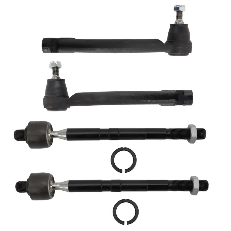 TRQ Front Inner and Outer Tie Rod Set Driver Passenger Side Compatible with 20142018 Kia Forte Forte5 20142016 Koup