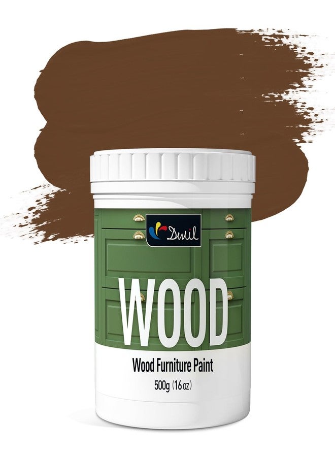 DWIL Matte Finish Furniture Paint - 16 Oz Wood Paint for Cabinets, Doors, Tables, and Dressers Refinishing - Water-Based, Non-Toxic & Odorless, Easy to Apply(Cassiterite Brown)-Without Tools - Image 1