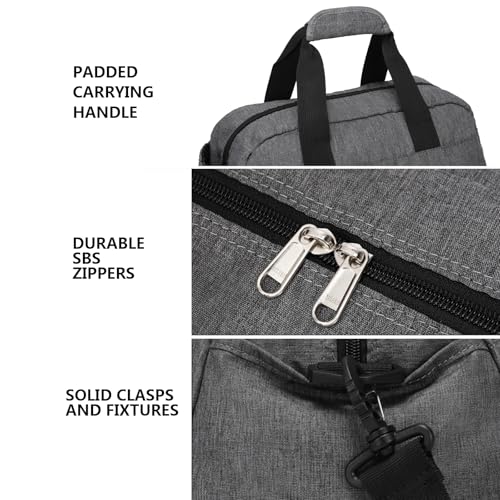 Ineetatu 14 inch Small Gym Bag for Women & Men, Mini Duffel Bag for Travel Sports Lightweight Carry On Bag, Grey - Image 5