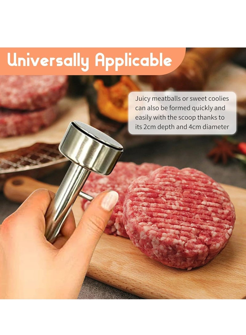 إسكدنيا أداة طهي من الفولاذ المقاوم للصدأ غير لاصقة لقالب الطهي المصنوع من الفولاذ المقاوم للصدأ، لصنع الكرات وكرات اللحم. - Image 5